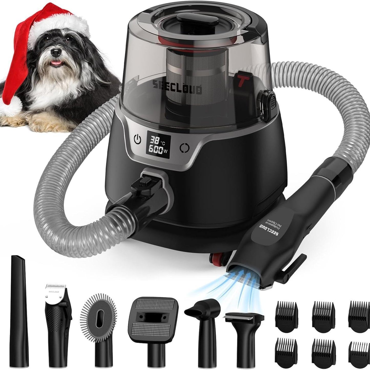 Dog Dryer With 6 Pet Grooming Tools,