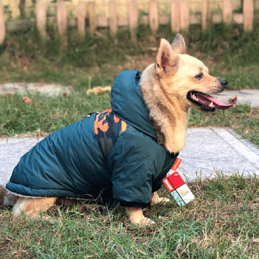 Pet Warm Coat Coat Traction Rope Clothes